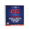 CCI Small Pistol Magnum Primers #550 are crafted with precision for reloaders who need enhanced ignition for their high-performance pistol loads.