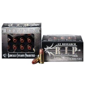 G2 Research R.I.P. 9mm Luger (9x19 Parabellum): Unmatched Terminal Performance