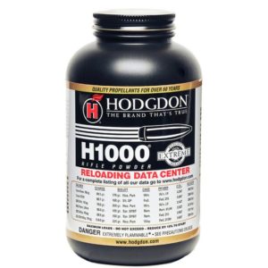 Hodgdon H1000 Smokeless Gun Powder is a slow-burning powder specially formulated for large magnum rifle cartridges and heavy bullet loads.