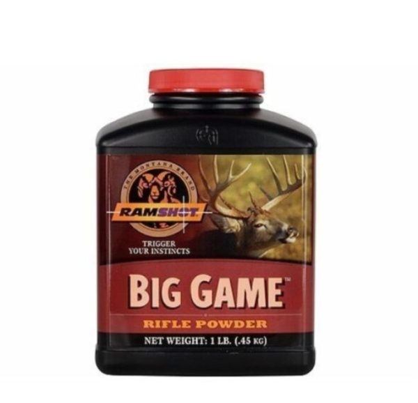 Ramshot Big Game is a versatile, double-base smokeless powder specifically designed for big game hunting and long-range shooting applications.