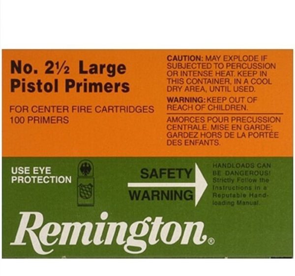 Remington Large Pistol Primers #2.5 are crafted to provide reloaders with dependable ignition, making them an excellent choice for a variety of large pistol calibers.