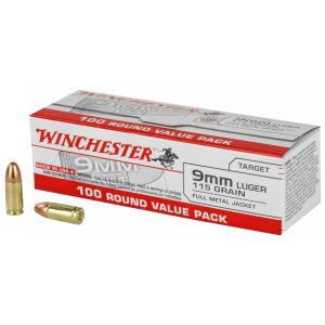 Winchester 9mm Luger 115 Grain Full Metal Jacket (FMJ): Precision and Performance for Every Shooter